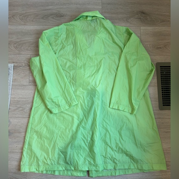 Vintage Diane Von Furstenberg DVF Green Windbreaker Rain Coat Jacket Plus 1X - Picture 10 of 10